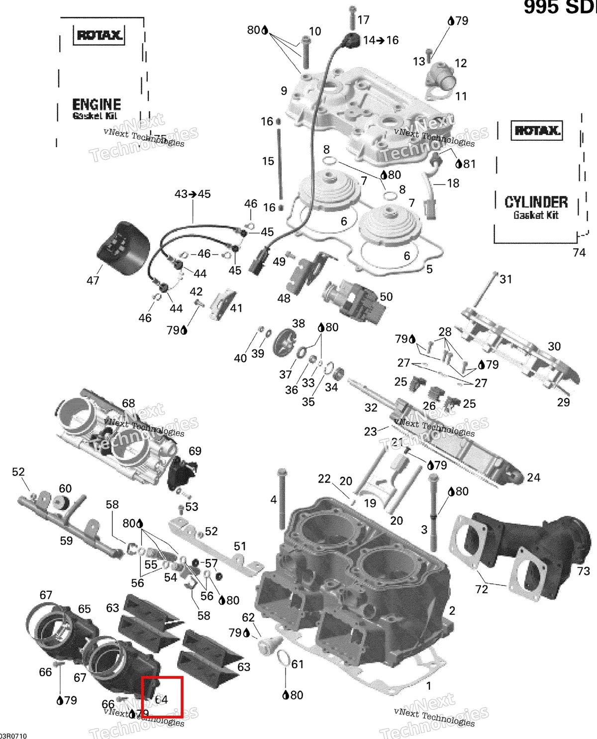 Деталь 420667065 на схеме узла 2007 Ski-Doo MACH Z Adrenaline Cylinder And Cylinder Head, Mach, Mxz, Hm Eur