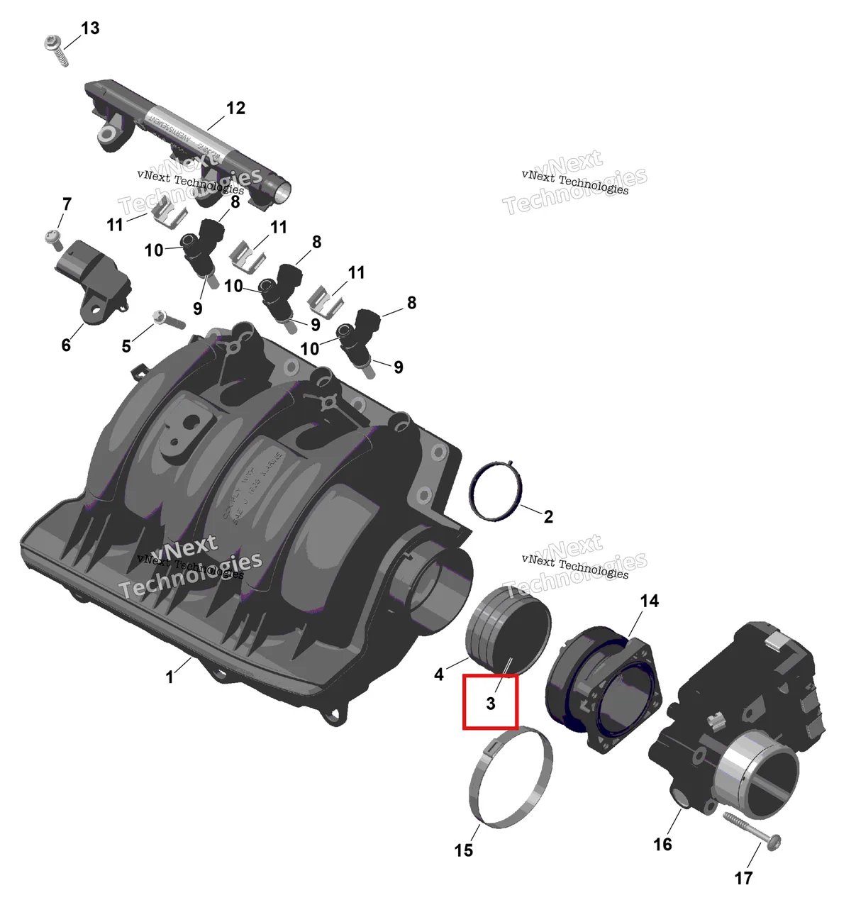 Схема применяемости: Flame Arrester Sea-Doo Spark (2016) (420667710)