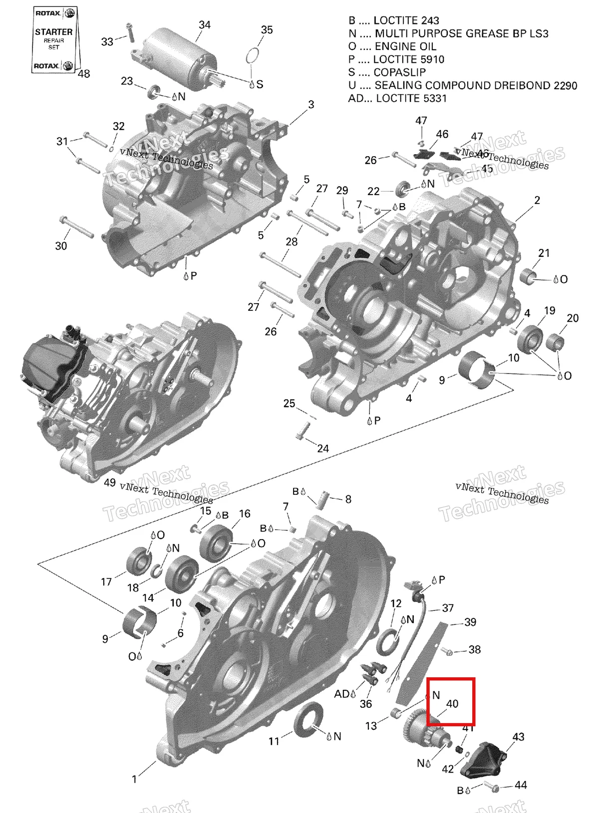Деталь 420684058 на схеме узла 2019 Can-Am OUTLANDER 450 EFI - T3 Crankcase