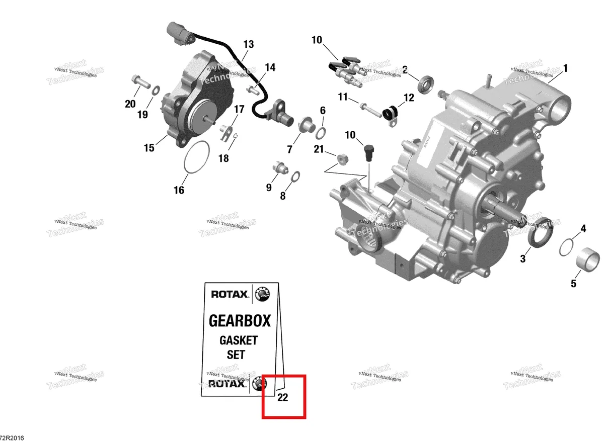 Деталь 420684134 на схеме узла 2020 Can-Am Outlander MAX 850 EFI Gear Box And Components 420686217 - Except North Edition