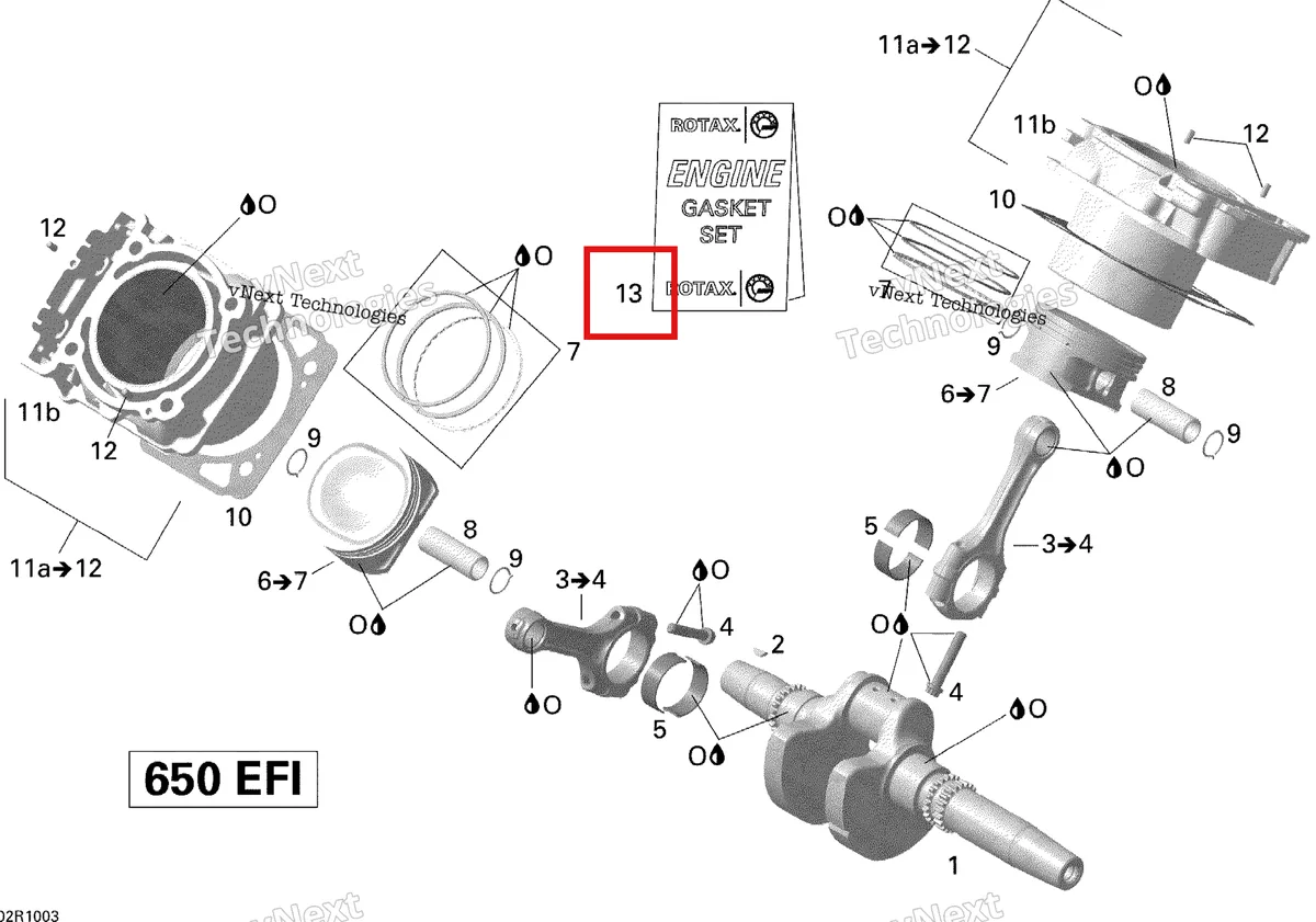 Деталь 420684143 на схеме узла 2010 Can-Am Outlander 650 EFI Crankshaft, Piston And Cylinder