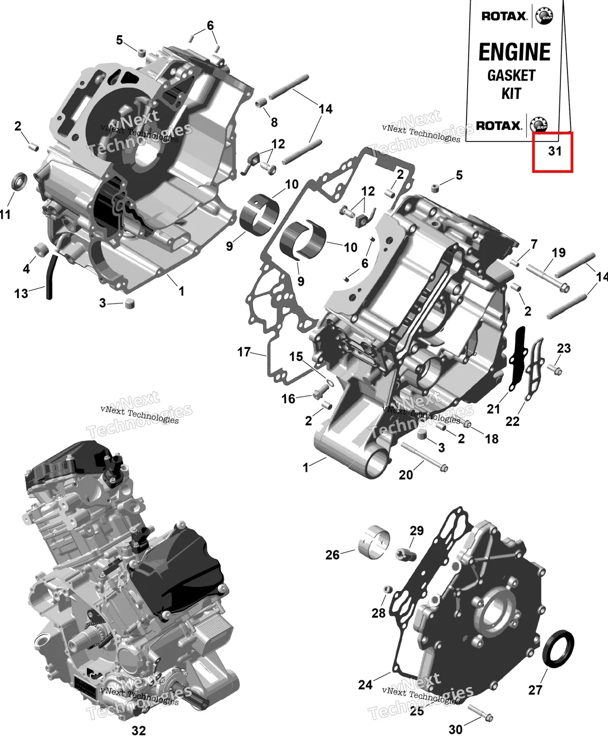 Деталь 420684156 на схеме узла 2026 Can-Am Defender - HD10 - DPS - 8BTF - Compass Green - 64