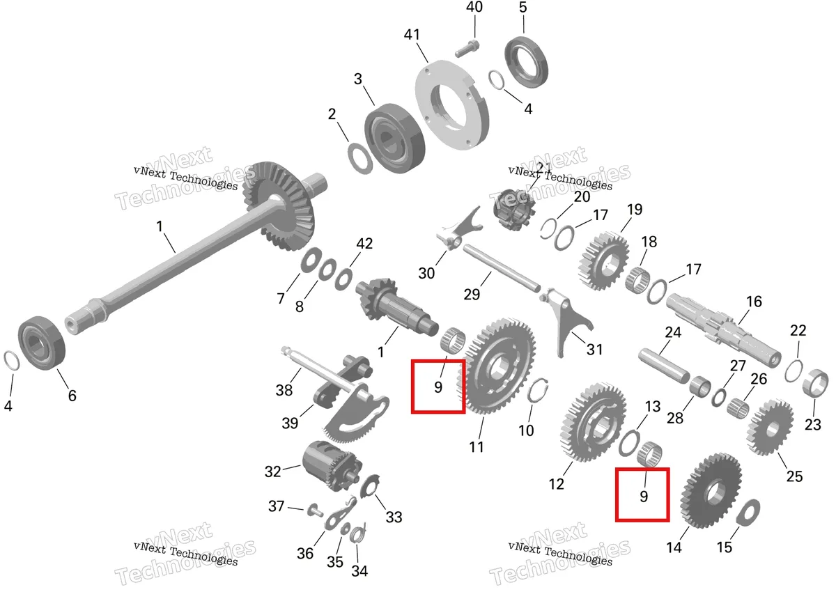 Деталь 420684224 на схеме узла 2024 Can-Am Outlander MAX 450 EFI 6X6 - 4ZRA - DPS Package - Tundra Green Rotax - Gearbox