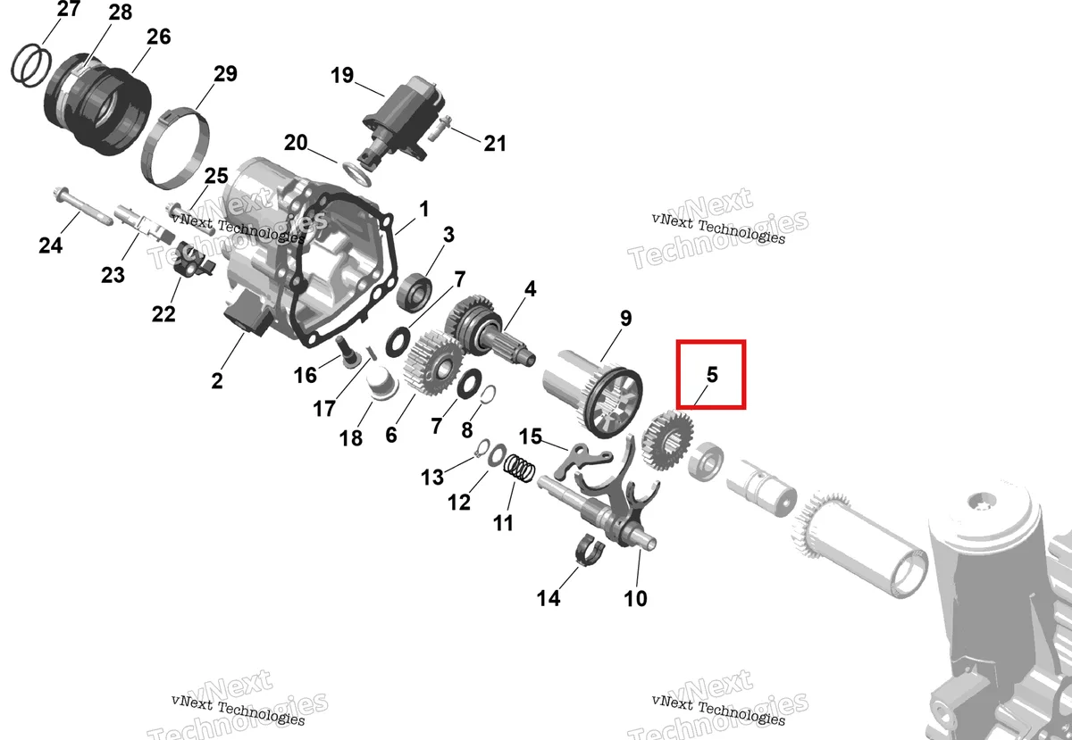 Схема применяемости: Countershaft Sea-Doo RXT-X 300 (2023) (420684272)