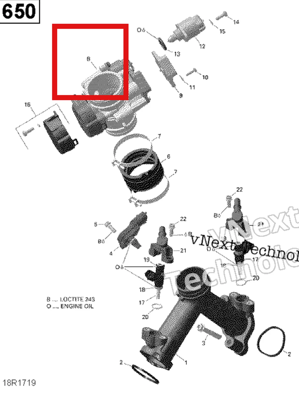Деталь 420685323 на схеме узла 2018 Can-Am OUTLANDER 6X6 - 650 EFI Air Intake Manifold And Throttle Body - 650 Efi