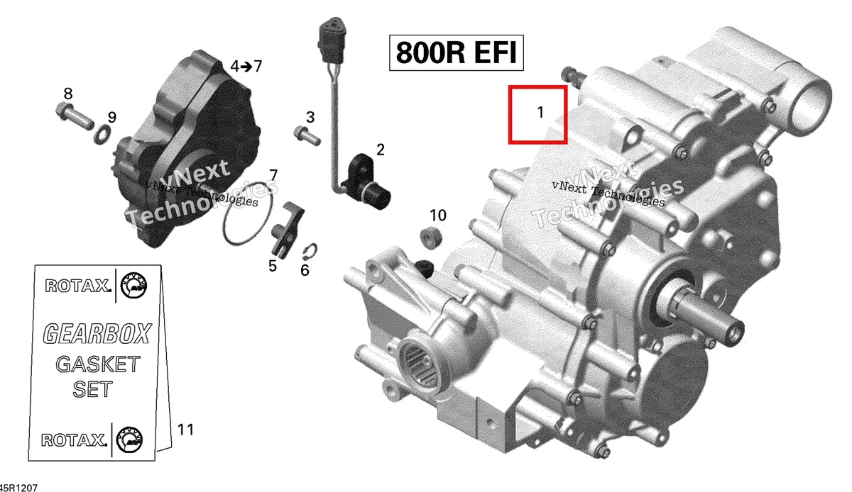 Деталь 420685390 на схеме узла 2012 Can-Am Outlander MAX 800REFI LTD Gear Box Assy And 4X4 Actuator