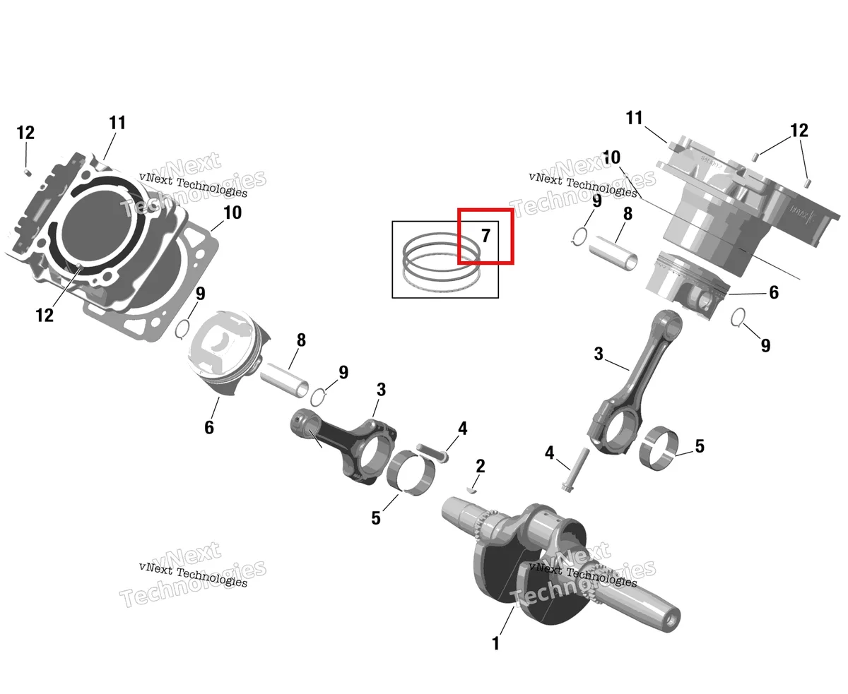 Деталь 420685744 на схеме узла Rotax - Crankshaft, Pistons And Cylinder