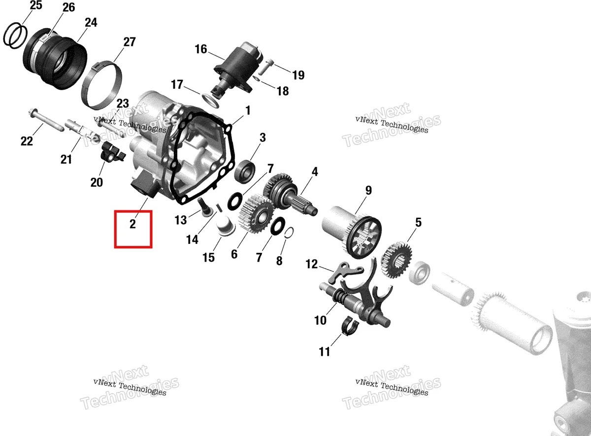Деталь 420685765 на схеме узла 2021 Sea-Doo GTI 130 Rotax - Idf Gearbox