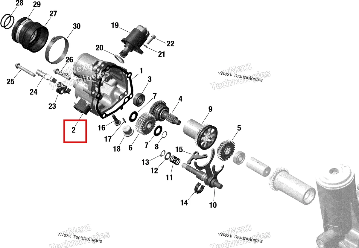 Деталь 420685768 на схеме узла 2022 Sea-Doo GTX LIMITED 300 Rotax - Idf Gearbox