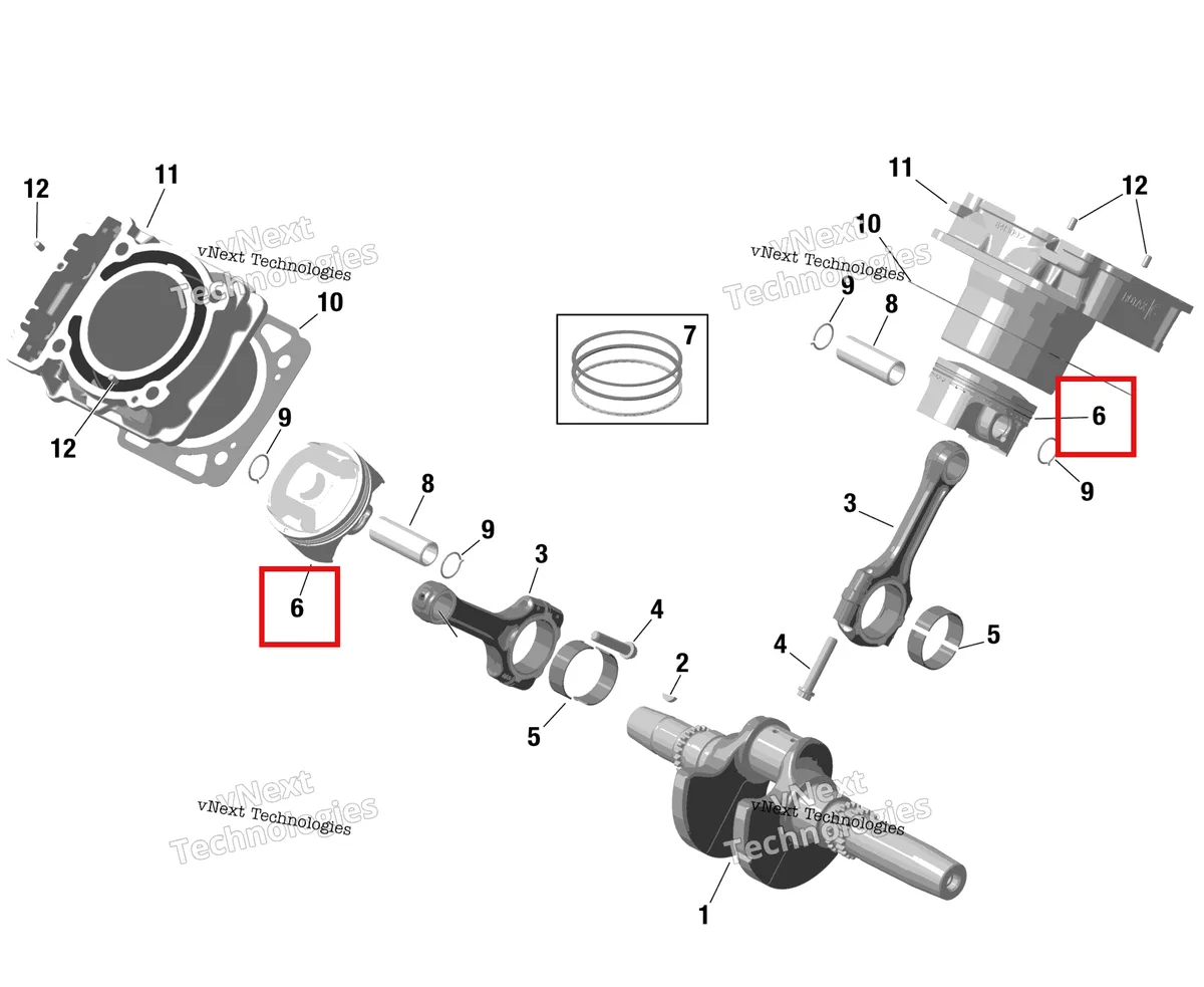 Деталь 420685992 на схеме узла Rotax - Crankshaft, Pistons And Cylinder