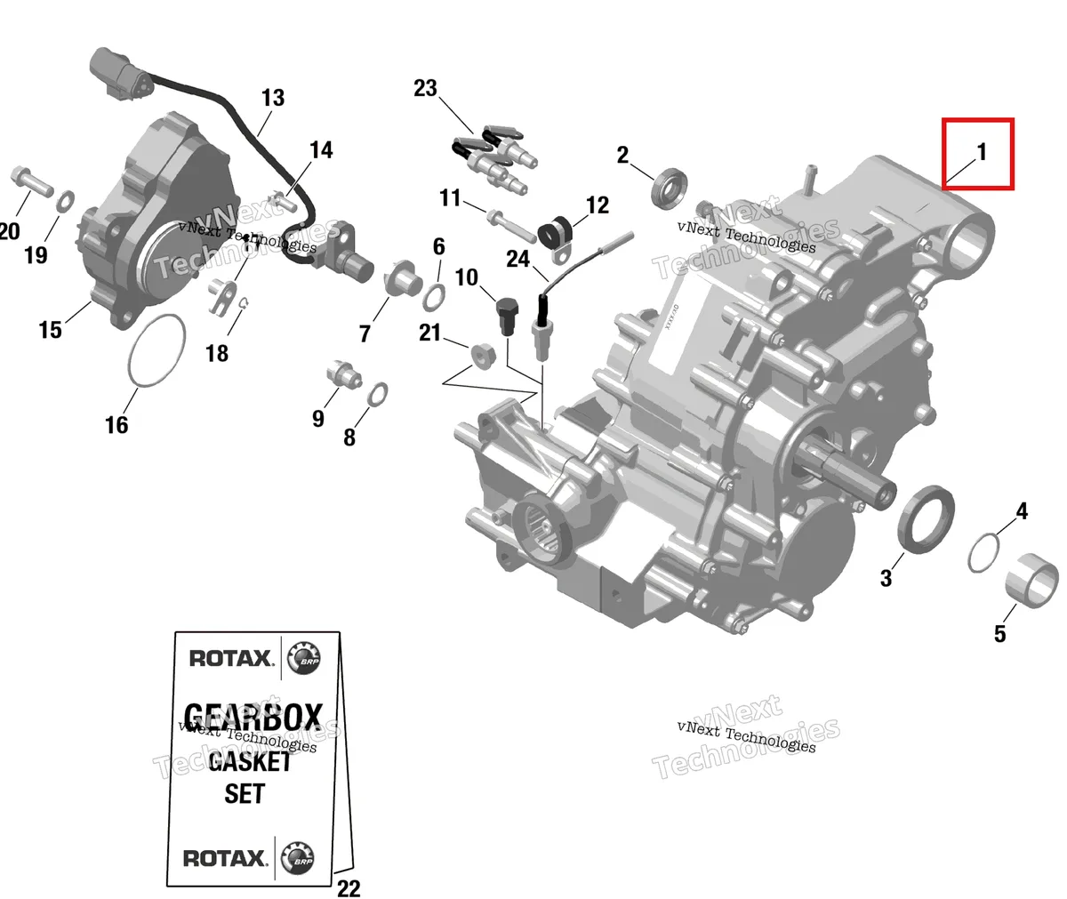 Деталь 420686217 на схеме узла 2024 Can-Am Outlander 850 EFI 4X4 - 2ARA - DPS Package - Granite Grey Rotax - Gearbox Assy And Drive Shaft