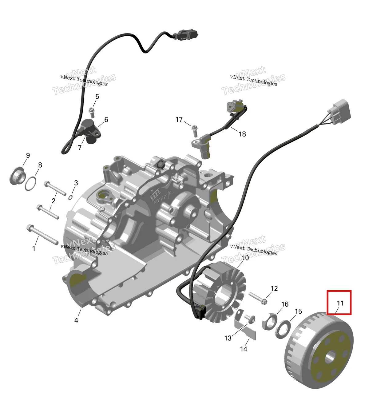 Деталь 420686275 на схеме узла 2024 Can-Am Outlander MAX 450 EFI 6X6 - 4ZRA - DPS Package - Tundra Green Rotax - Magneto And Electric Starter