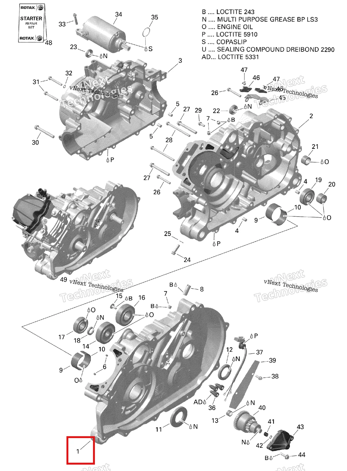 Деталь 420686325 на схеме узла 2019 Can-Am OUTLANDER 450 EFI - T3 Crankcase