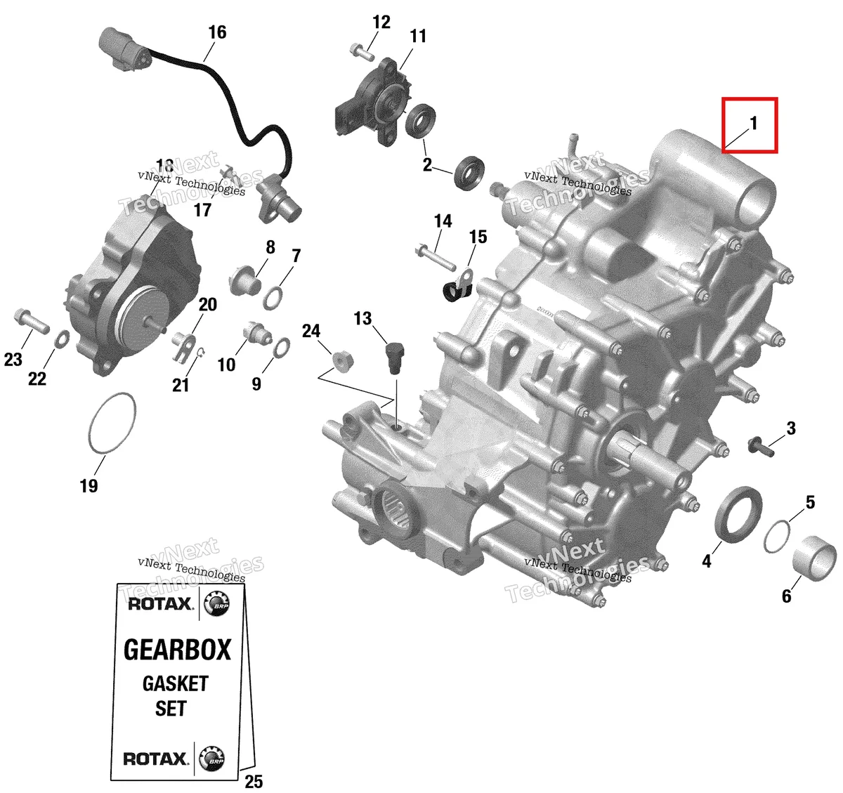 Деталь 420686565 на схеме узла 2021 Can-Am Outlander 850 EFI - STD DPS XT XTP North Edition Rotax - Gear Box And Components 420686565 - North Edition