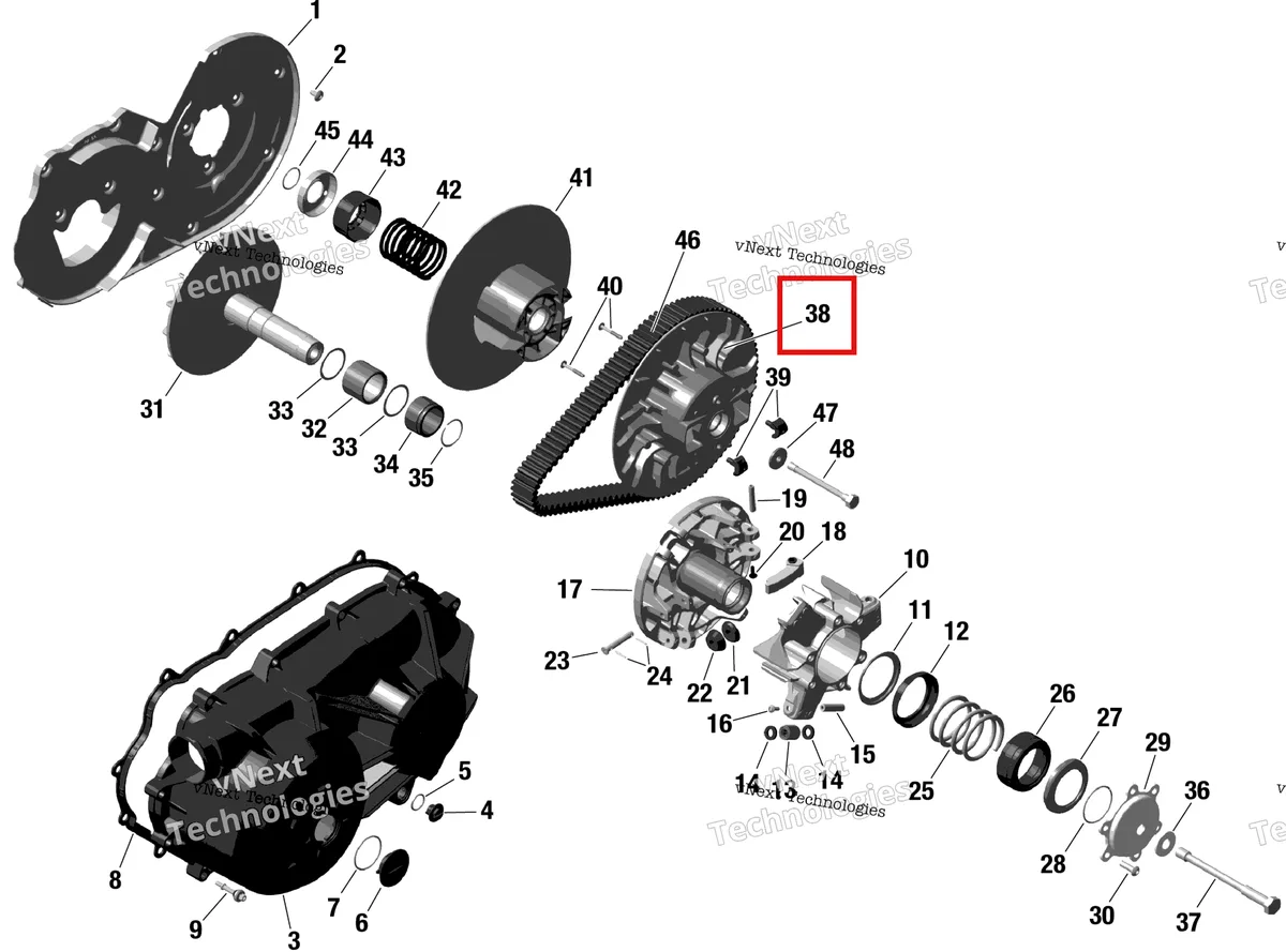 Деталь 420686771 на схеме узла 2024 Can-Am Outlander 500 2X4 - 1KRB - STD Package - Legion Red Rotax - Cvt