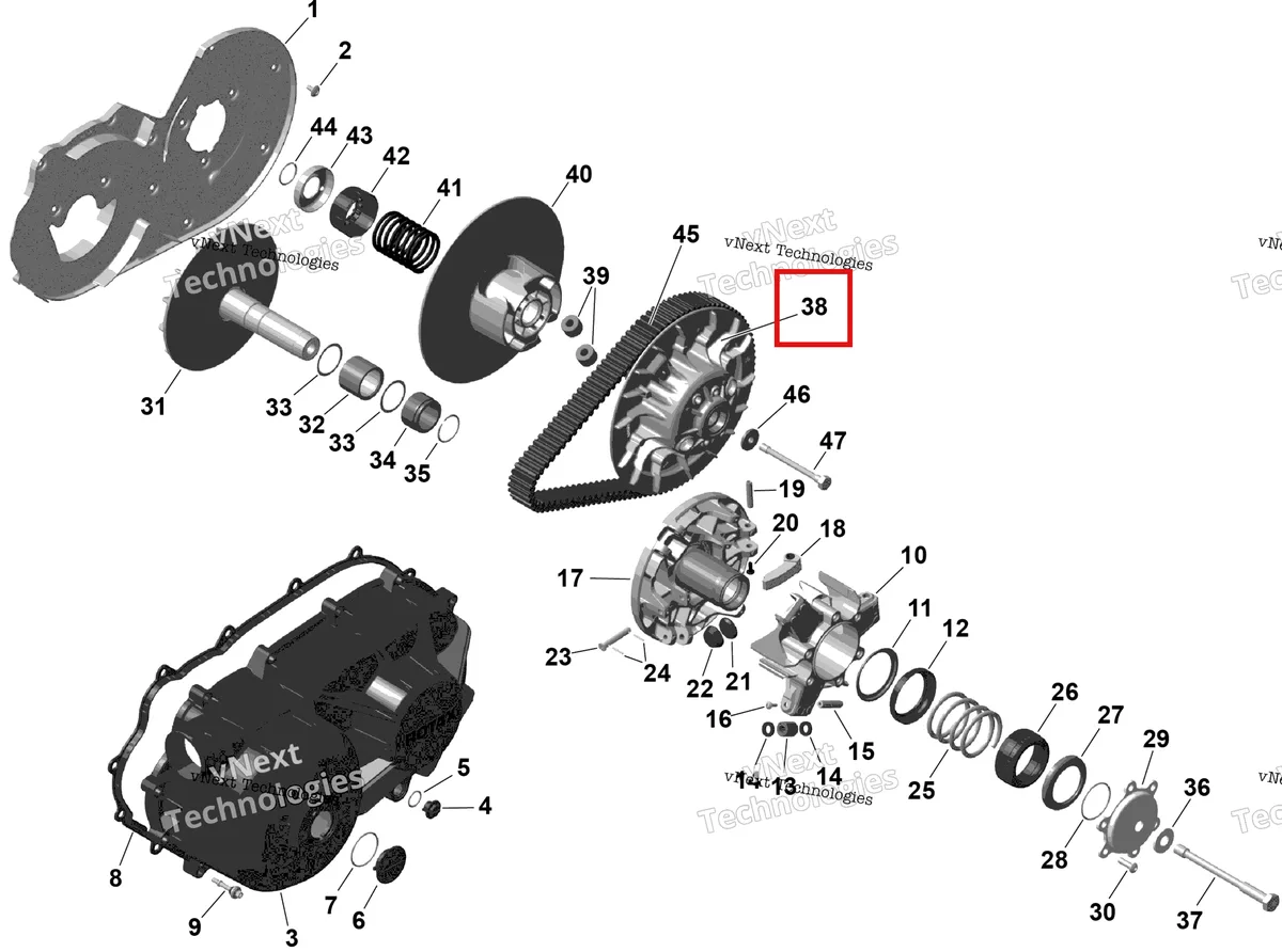 Деталь 420686774 на схеме узла 2026 Can-Am OUTLANDER - 2X4 - STD - 500 - 1KTB - Legion Red Rotax - Cvt