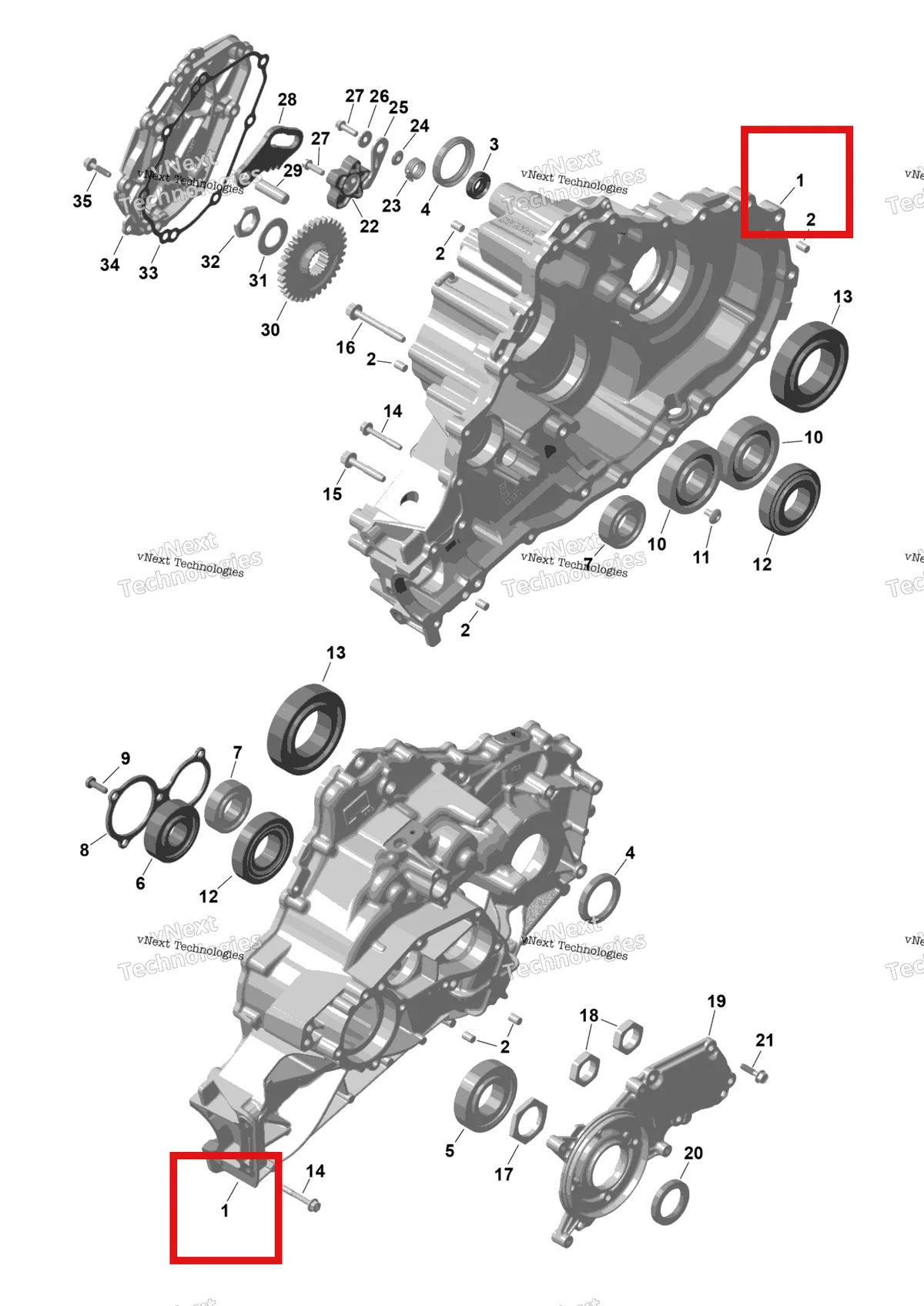 Деталь 420686788 (Коробка передач заказ 420686509 Can-Am Maverick Turbo RR XRC (2022) (420686788)) на схеме узла 2026 Can-Am Maverick Max - TURBO RR - XDS STD - 7VTR - Dusty Navy Satin - 64