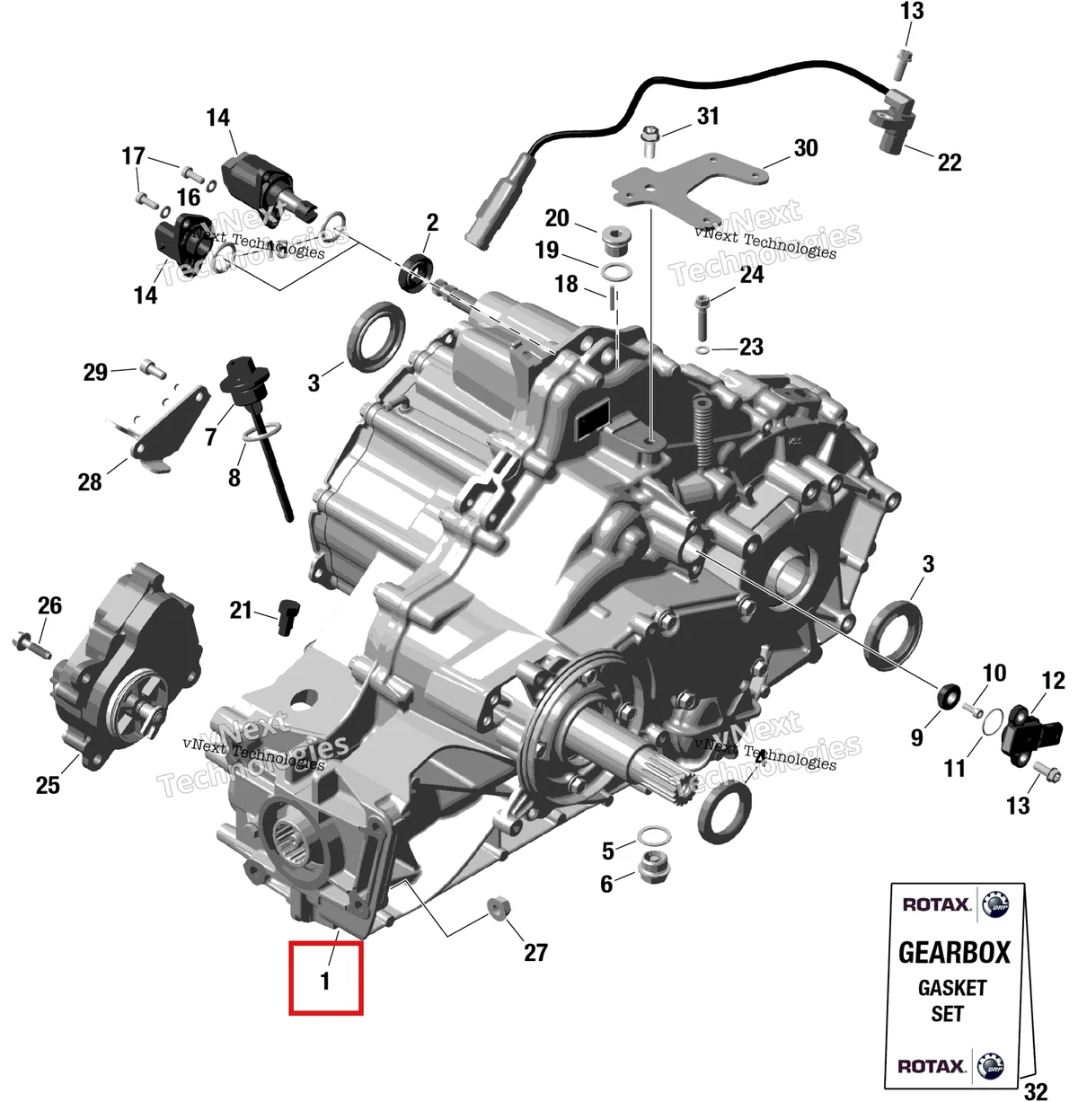 Деталь 420686792 на схеме узла 2023 Can-Am Maverick Sport 1000R - DPS Rotax - Gearbox Assy And Drive Shaft