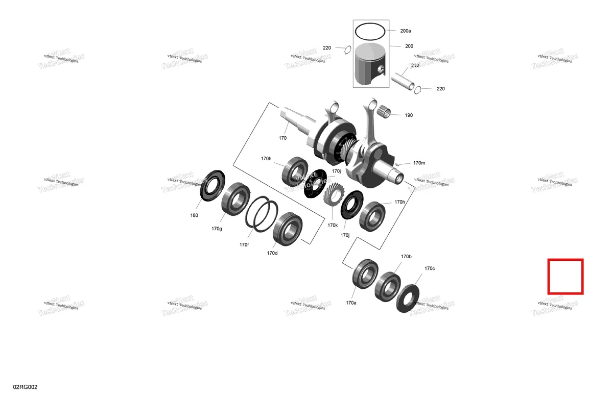 Деталь 420686890 на схеме узла 2027 Ski-Doo MXZ - NEO + - 600 EFI - 55 - BPVA - Deep Black - 15X120X1.25RS Track Rotax - Crankshaft And Pistons