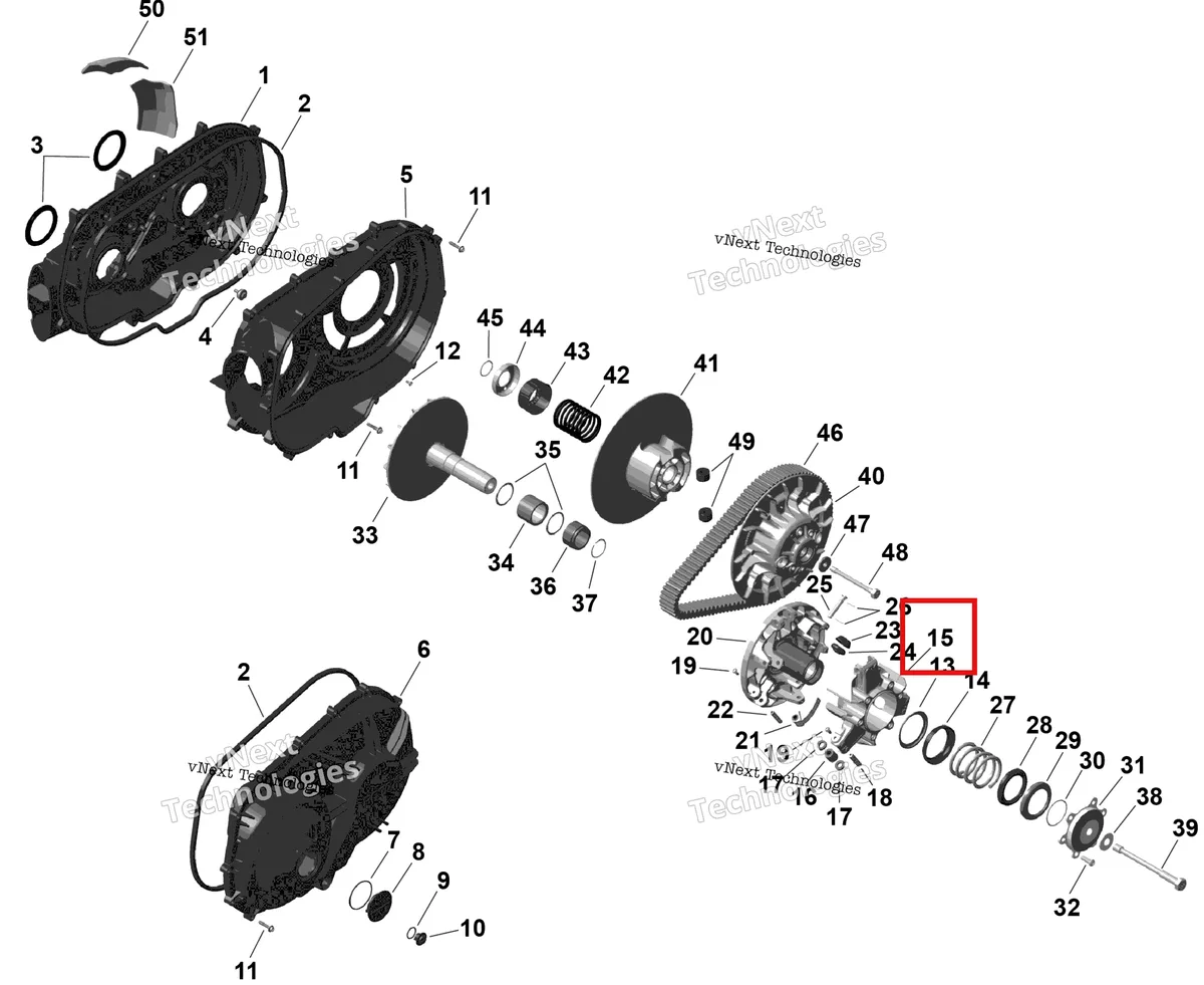 Деталь 420686898 на схеме узла 2026 Can-Am OUT-MAX - 6X6 - BACKCOUNTRY - 1000R EFI - 2KTA - Stealth Black Rotax - Cvt
