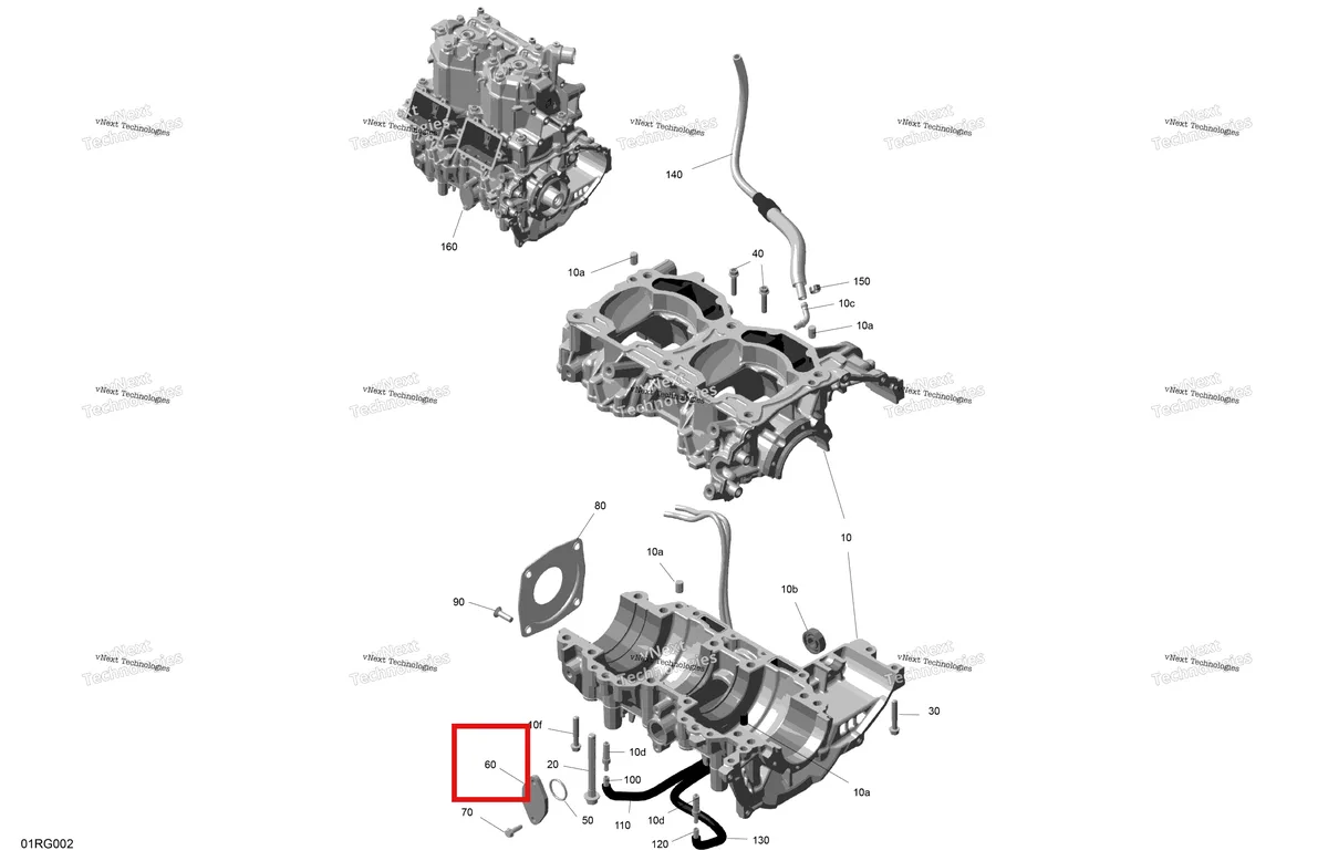 Деталь 420810827 (Крышка) на схеме узла 2027 Ski-Doo SUMMIT - NEO - 600 EFI - TWVA - Deep Black - 14X146X1.6CF Track Rotax - Crankcase
