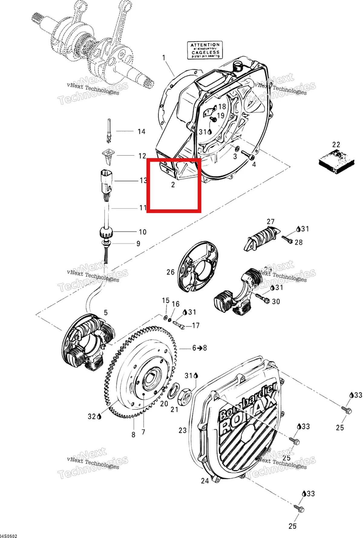 Деталь 420810853 на схеме узла 2005 Sea-Doo GTI Magneto