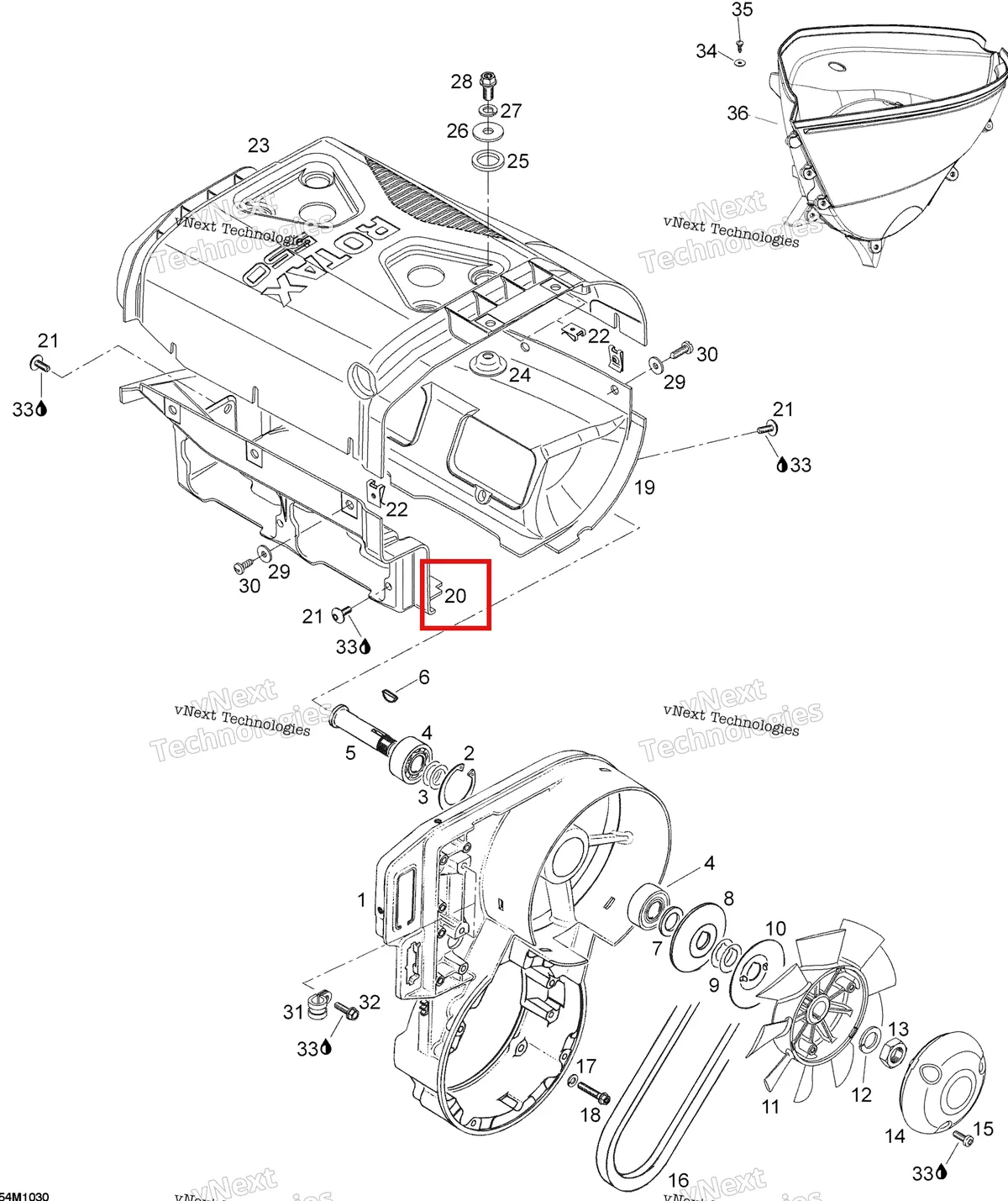 Деталь 420812600 (Нижняя обшивка) на схеме узла 2011 Ski-Doo Skandic WT 550F YetiII Fan