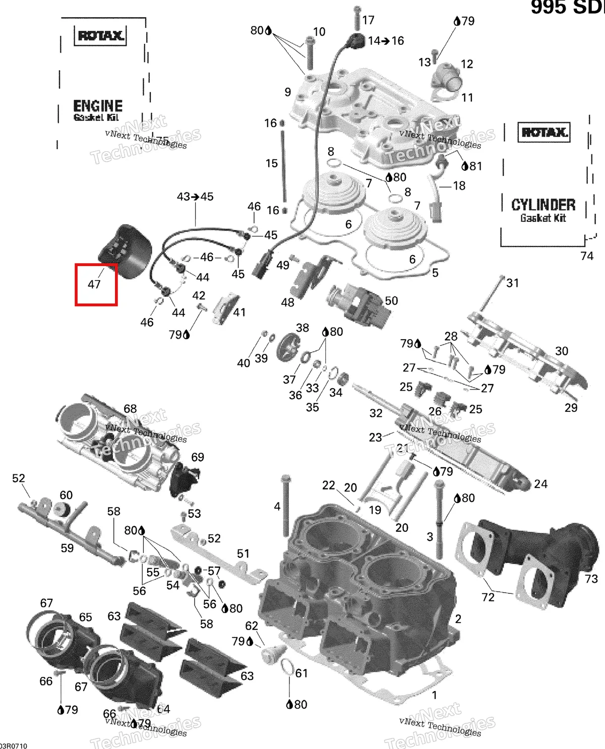Деталь 420812630 на схеме узла 2007 Ski-Doo MACH Z Adrenaline Cylinder And Cylinder Head, Mach, Mxz, Hm Eur