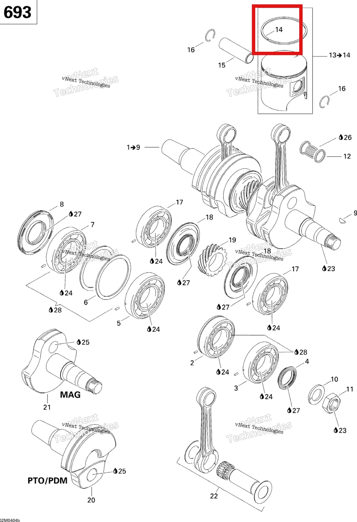 Деталь 420815226 (Деталь Retangular Ring) на схеме узла 