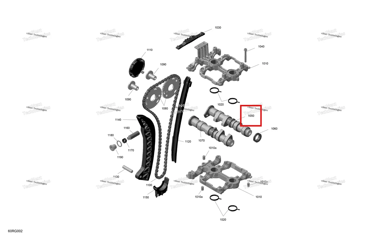 Деталь 420820112 (Распредвал Выпускной) на схеме узла 2027 Ski-Doo TUNDRA - SPORT - 600 ACE - GMVA - Neo Yellow - 15X146X1.6C Track Rotax - Valve Train