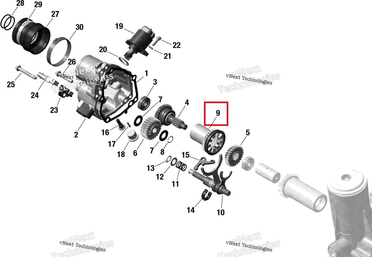 Деталь 420820466 на схеме узла 2022 Sea-Doo GTX LIMITED 300 Rotax - Idf Gearbox