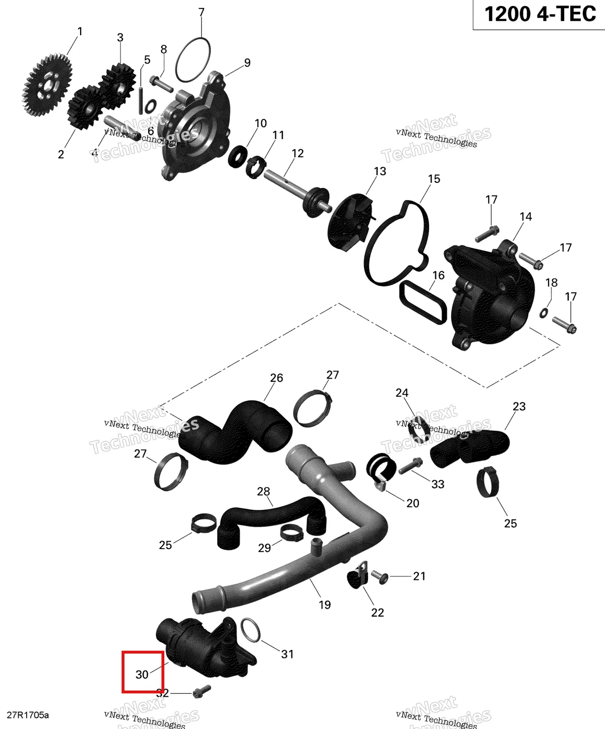 Деталь 420822541 (Деталь Thermostat Housing Assy) на схеме узла
