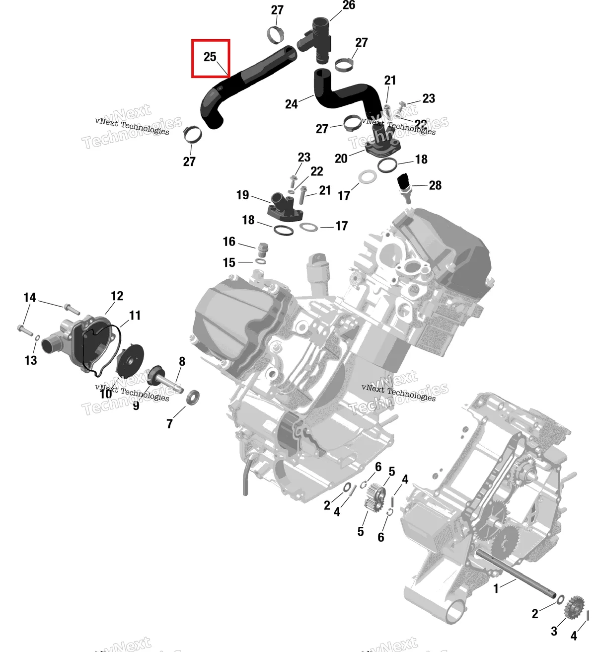 Деталь 420822699 на схеме узла 2023 Can-Am Maverick Trail 1000 - DPS Rotax - Engine Cooling