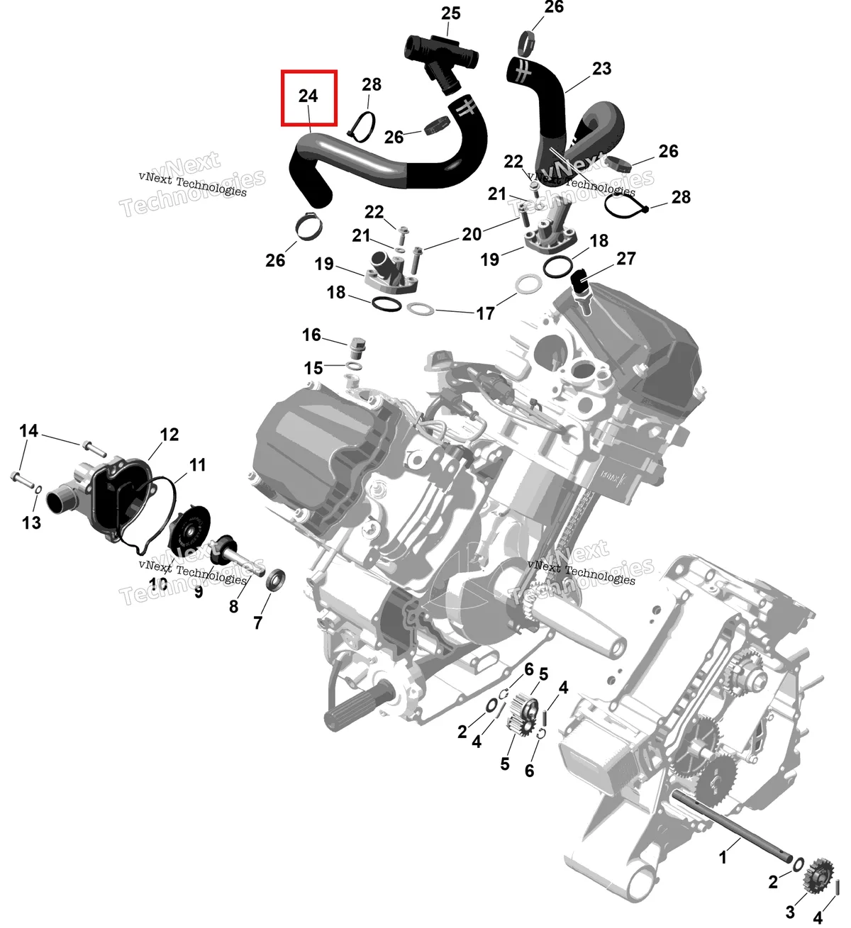 Деталь 420822906 на схеме узла 2026 Can-Am Commander - 1000R EFI - DPS - 6PTB - Compass Green - 60