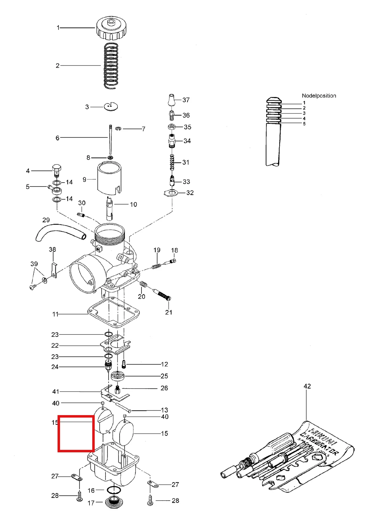 Деталь 420831890 (Прокладка) на схеме узла 02- Carburetor