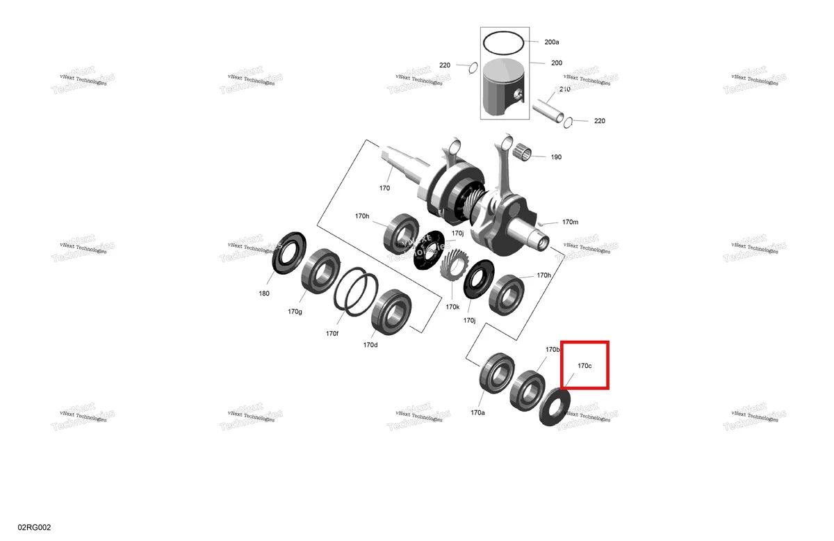 Деталь 420831955 (Сальник) на схеме узла 2027 Ski-Doo SUMMIT - NEO - 600 EFI - TWVA - Deep Black - 14X146X1.6CF Track Rotax - Crankshaft And Pistons