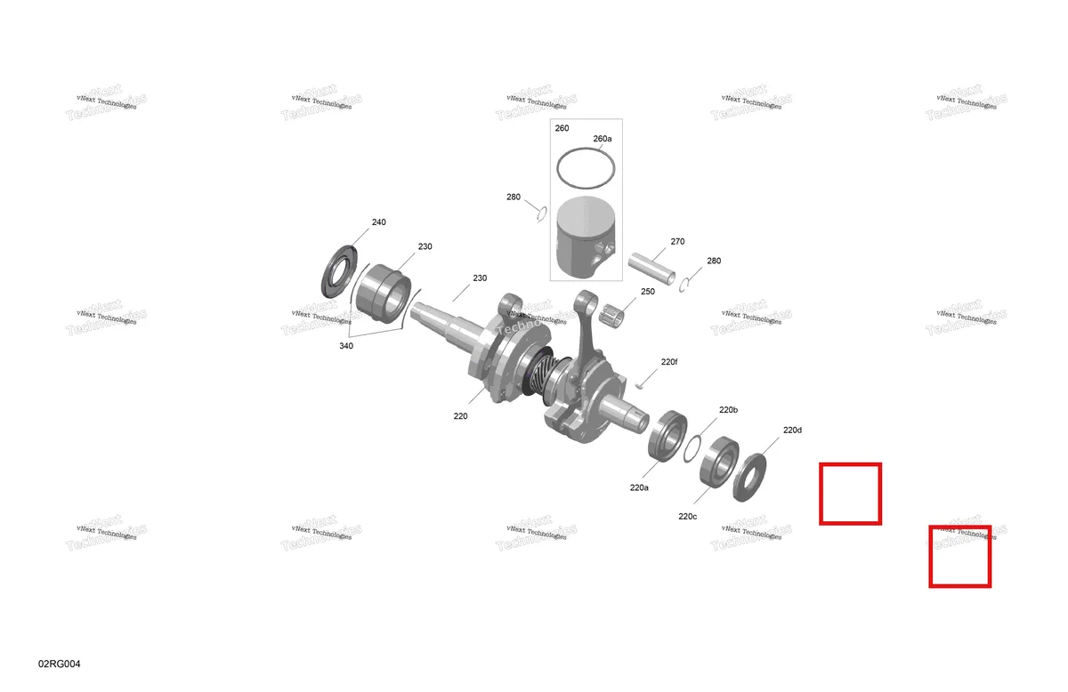 Деталь 420832130 на схеме узла 2027 Ski-Doo BACKCOUNTRY - Adrenaline - 850 E-TEC - UGVA - Deep Black - 16X146X2.0P Track Rotax - Crankshaft And Pistons