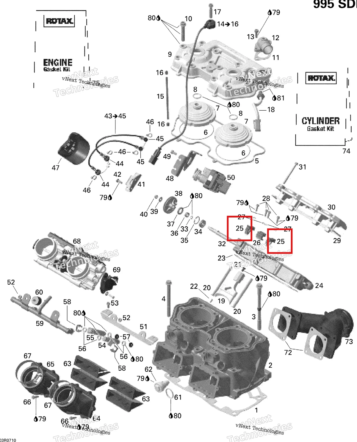 Деталь 420834655 на схеме узла 2007 Ski-Doo MACH Z Adrenaline Cylinder And Cylinder Head, Mach, Mxz, Hm Eur