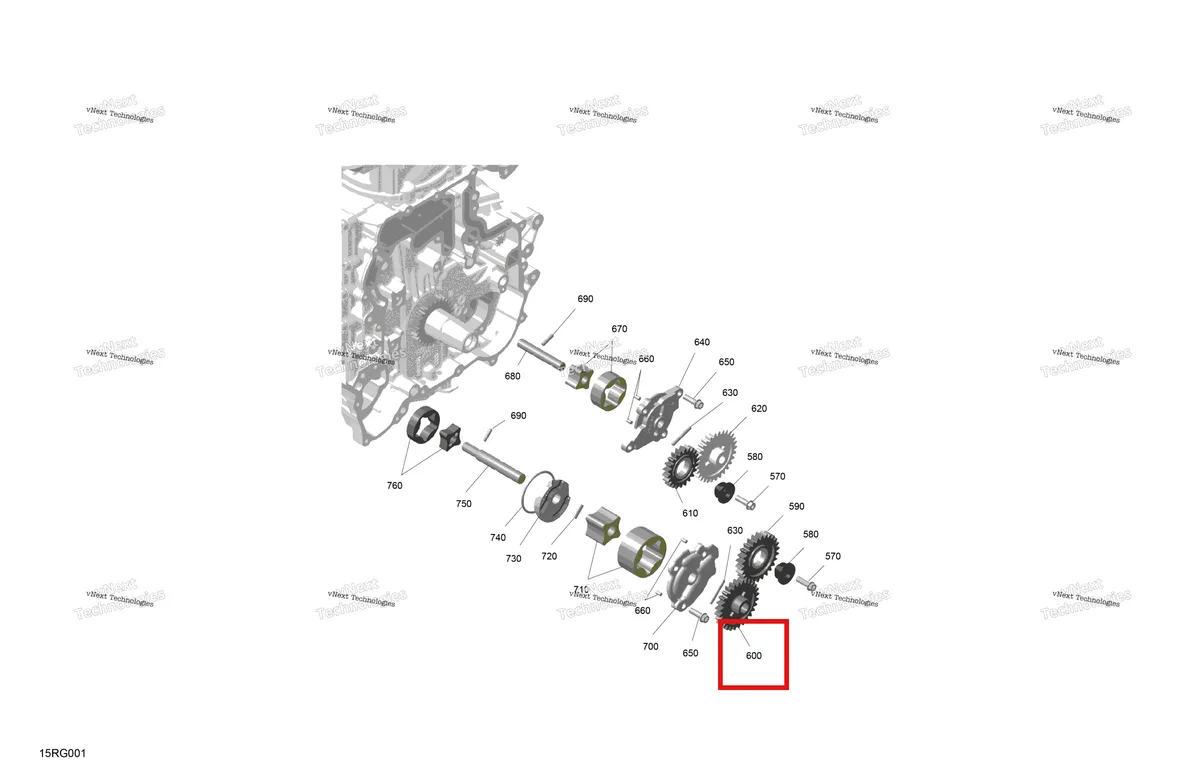 Деталь 420834887 (Насос Масла Шестерни) на схеме узла 2027 Ski-Doo RENEGADE - X-RS - 900 ACE TURBO R - DAVL - Circuit Yellow - 15X137X1.25RS Track Rotax - Oil Pump