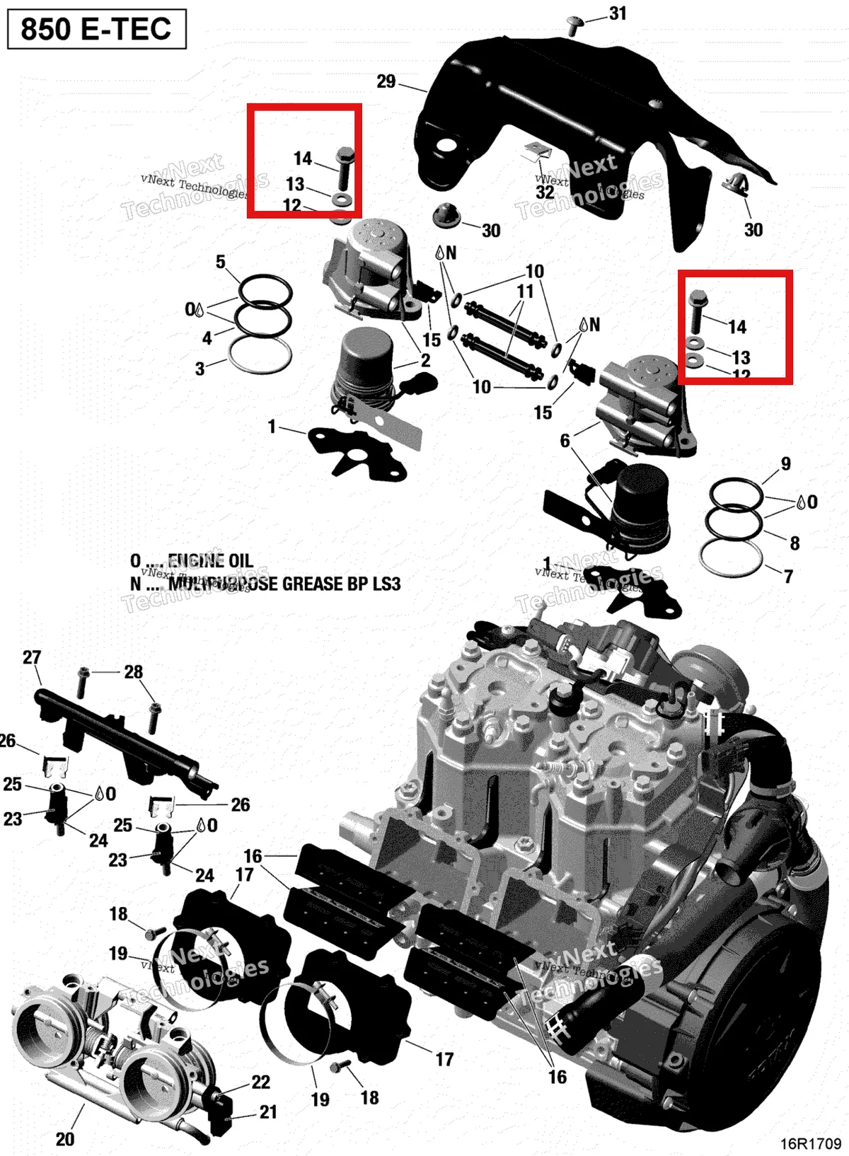 Деталь 420840090 на схеме узла 2017 Ski-Doo SUMMIT - 850 E-TEC Efi - All Models