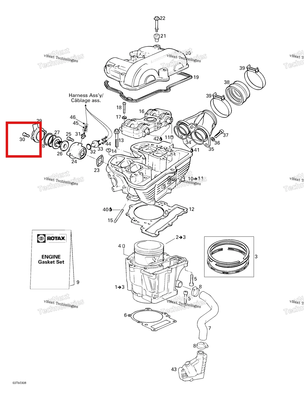 Деталь 420840512 на схеме узла 2003 Can-Am DS 650 Baja Cylinder, Cylinder Head