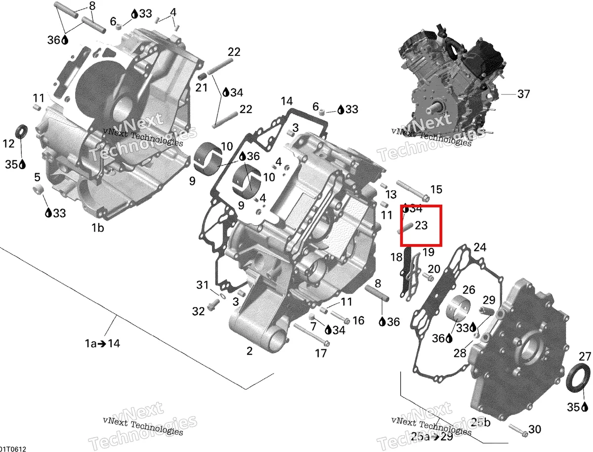 Деталь 420840716 на схеме узла 2006 Can-Am Outlander 650 STD 4 X 4 Crankcase