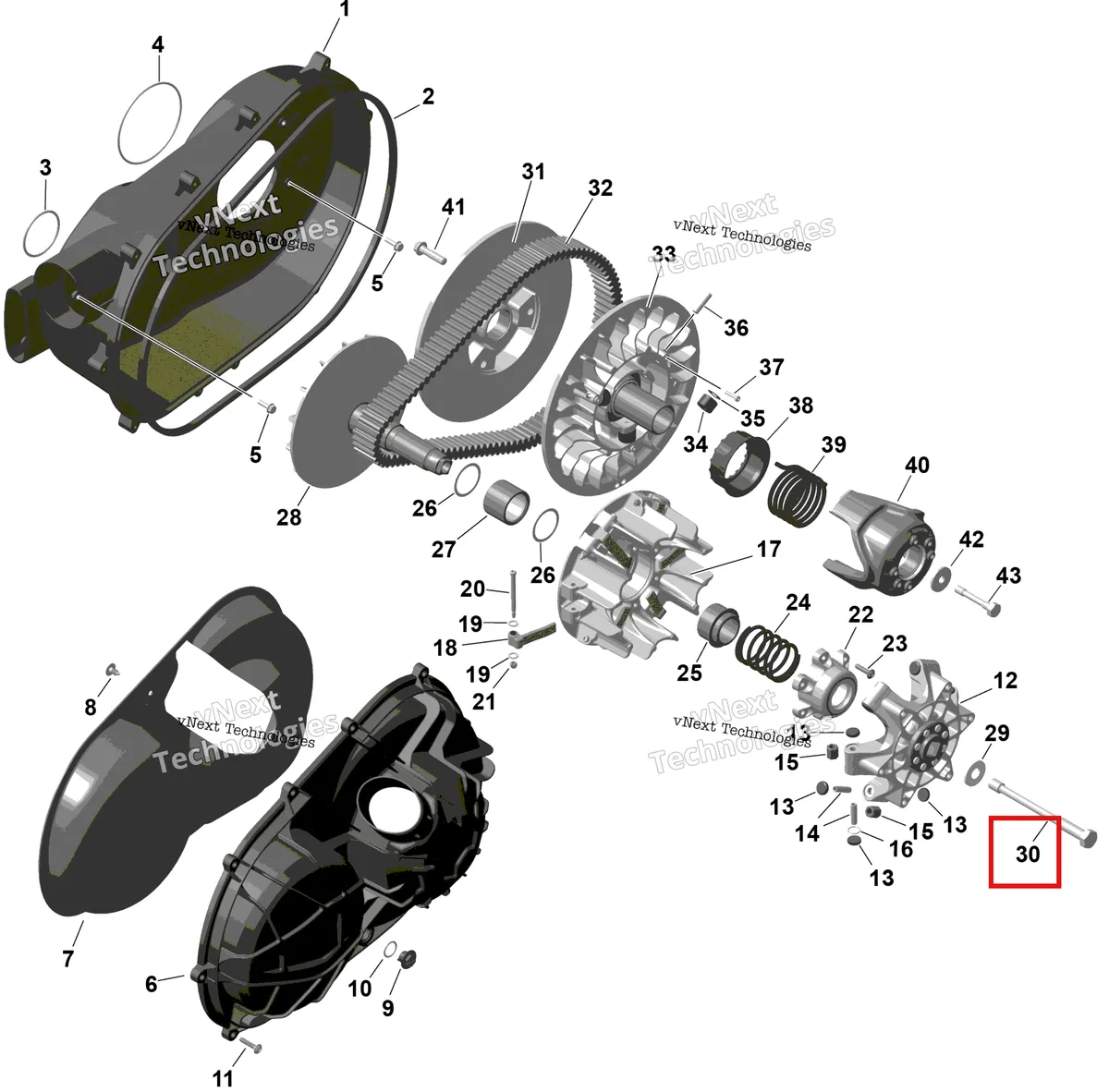 Деталь 420841161 на схеме узла 2026 Can-Am Commander - 1000R EFI - DPS - 6PTB - Compass Green - 60