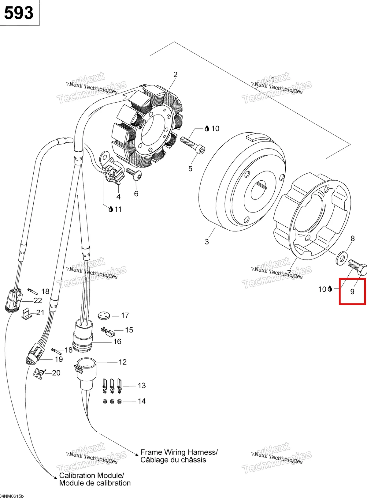 Деталь 420841520 (Деталь Socket Head Screw M8 X 12. Tightening Torque 20-22 Nm) на схеме узла 2006 Ski-Doo Skandic SUV 600 Magneto 593