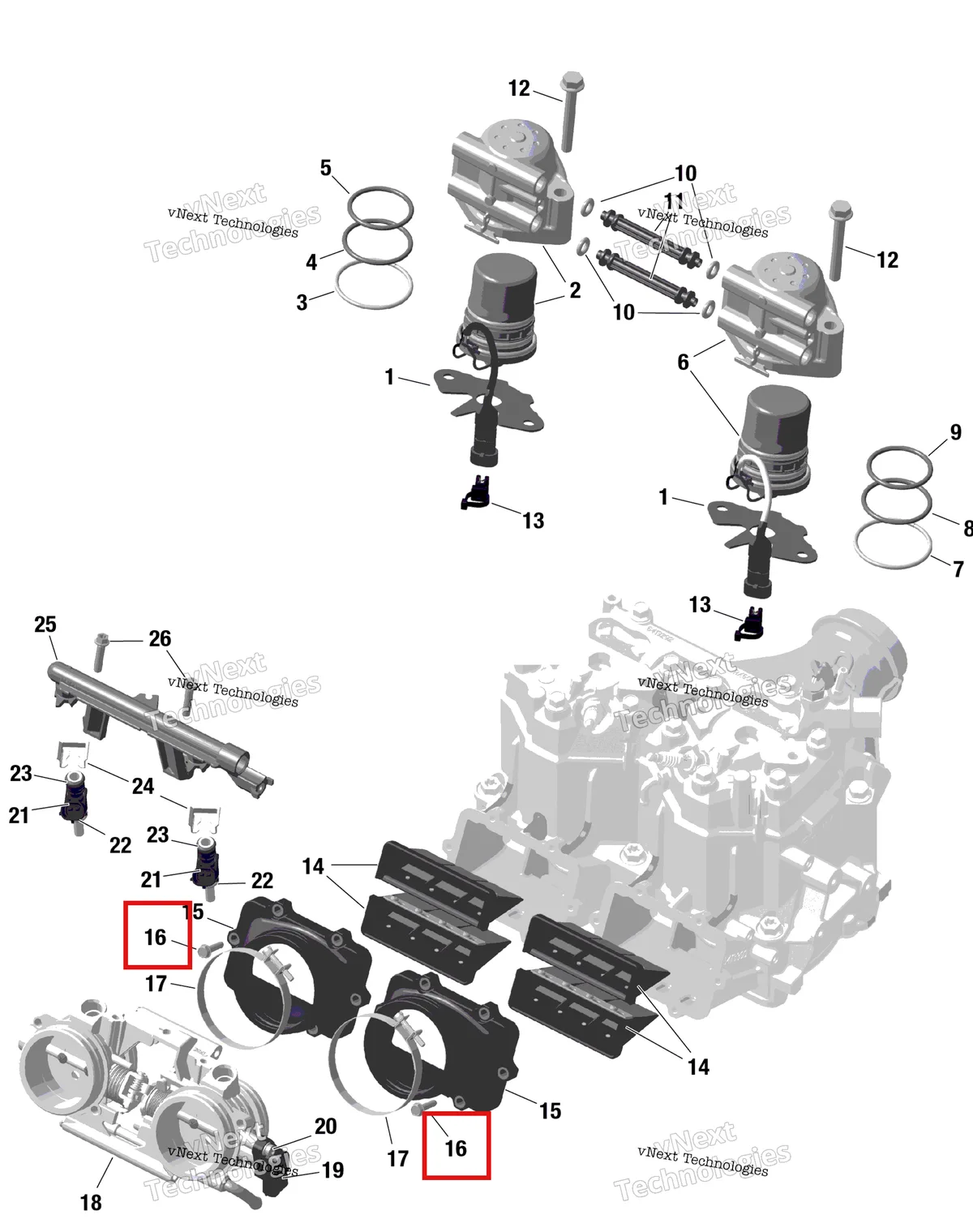Деталь 420841550 (Деталь Taptite Screw M5 X 22) на схеме узла 2023 Ski-Doo BACKCOUNTRY 850 E-TEC - STD Rotax - Electronic Fuel Injection