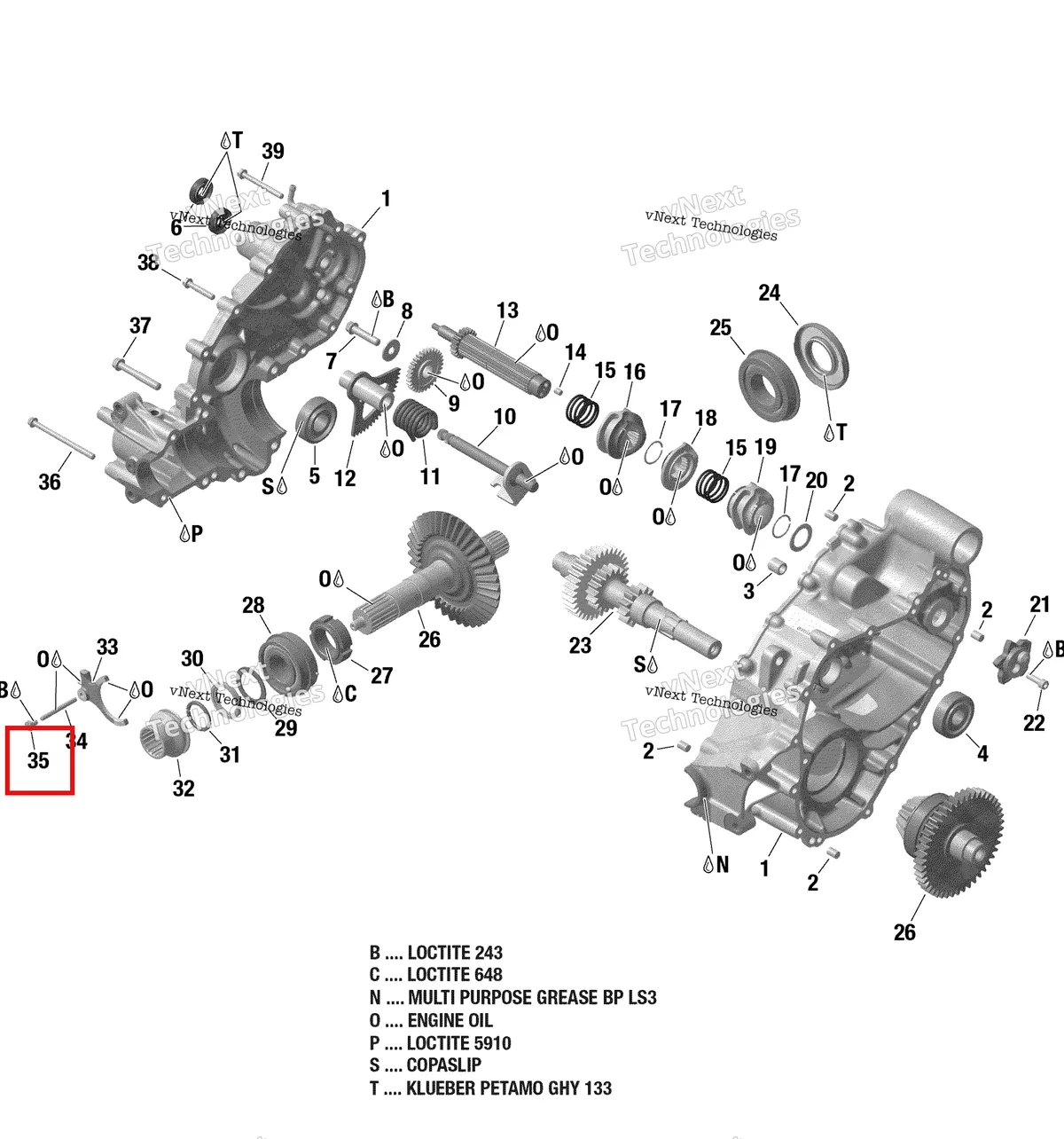 Деталь 420841580 на схеме узла 2019 Can-Am OUTLANDER 650 EFI - T3 Gear Box 1 - 420686214 - Pro Nordic