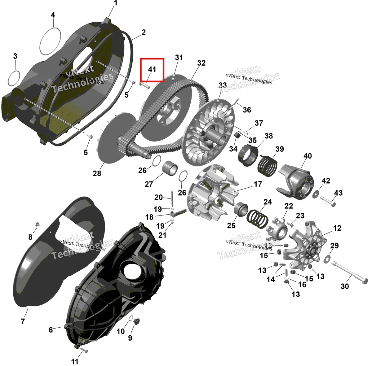Деталь 420841711 на схеме узла 2026 Can-Am Commander - 1000R EFI - DPS - 6PTB - Compass Green - 60
