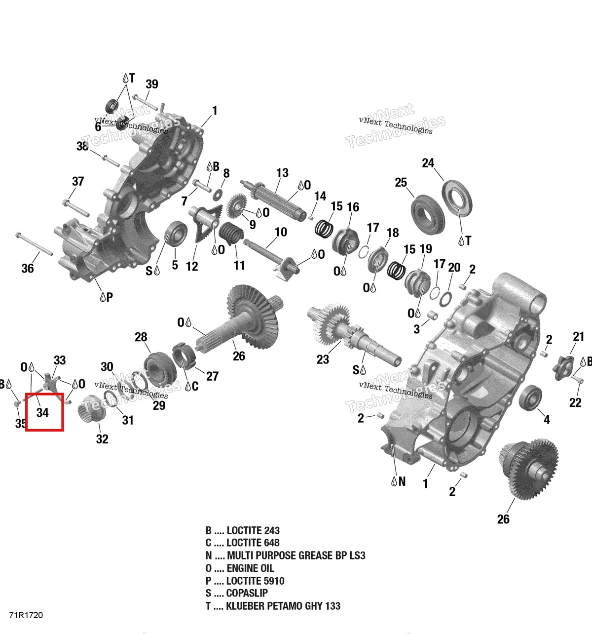Деталь 420841771 (Деталь Set Screw M6x8) на схеме узла 2018 Can-Am OUTLANDER 6X6 - 1000 EFI Gear Box Output Shaft - Gbps - 6X6