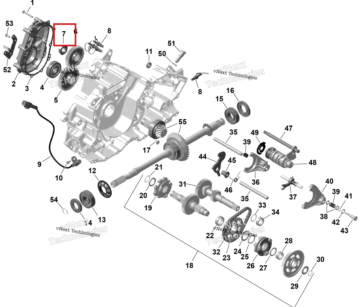 Деталь 420842239 (Деталь Nut M22. Tightening Torque 100-110 Nm) на схеме узла 2026 Can-Am Commander - 700 EFI - DPS - 9PTA - Compass Green - 60