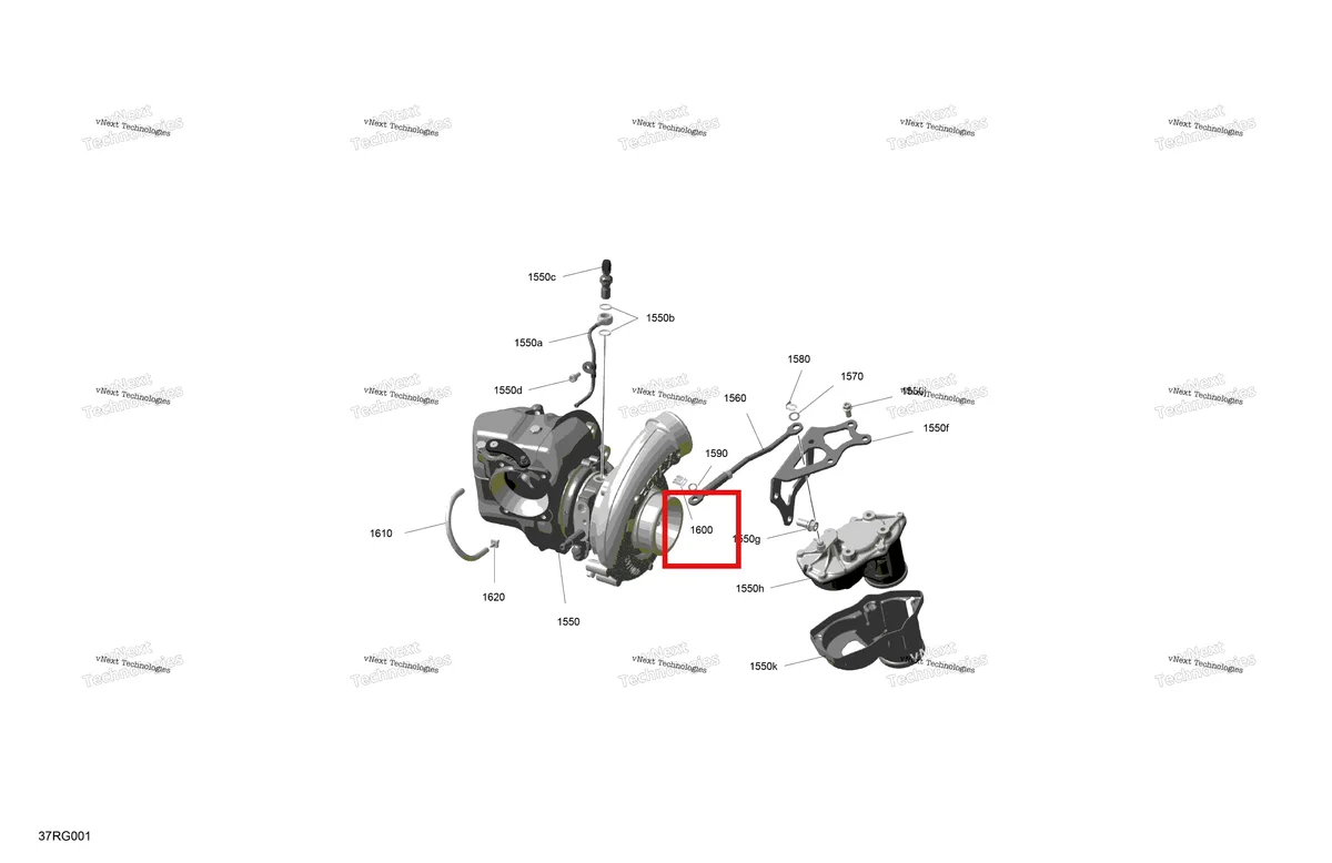 Деталь 420845000 на схеме узла 2027 Ski-Doo MXZ - X-RS with Competition package - 850 E-TEC Turbo R - UCVA - Deep Black - 15X137X1.25RSII2P Track - SHOT starter Rotax - Turbo Charger Assy
